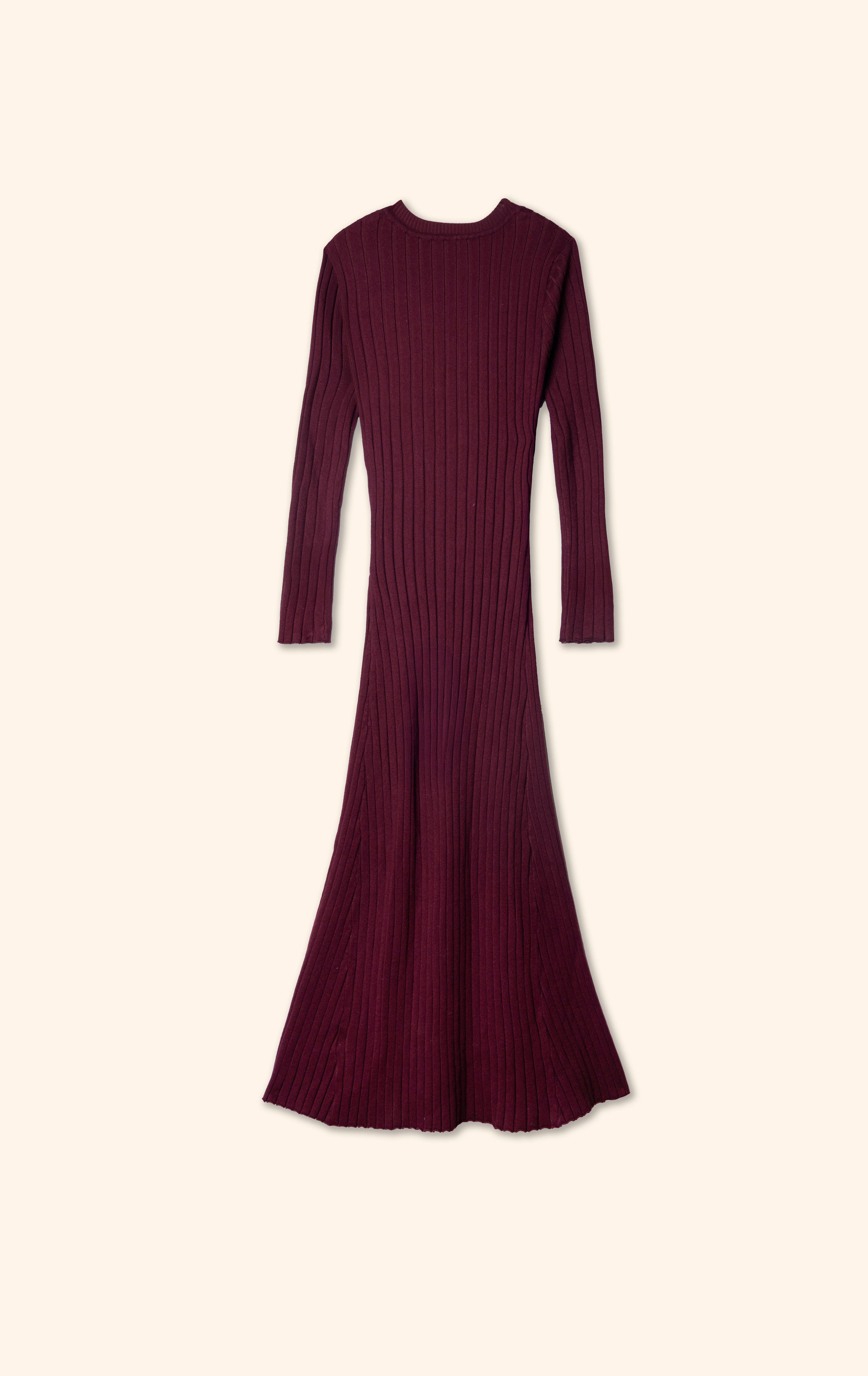 BORGOÑA VESTIDO TEJIDO