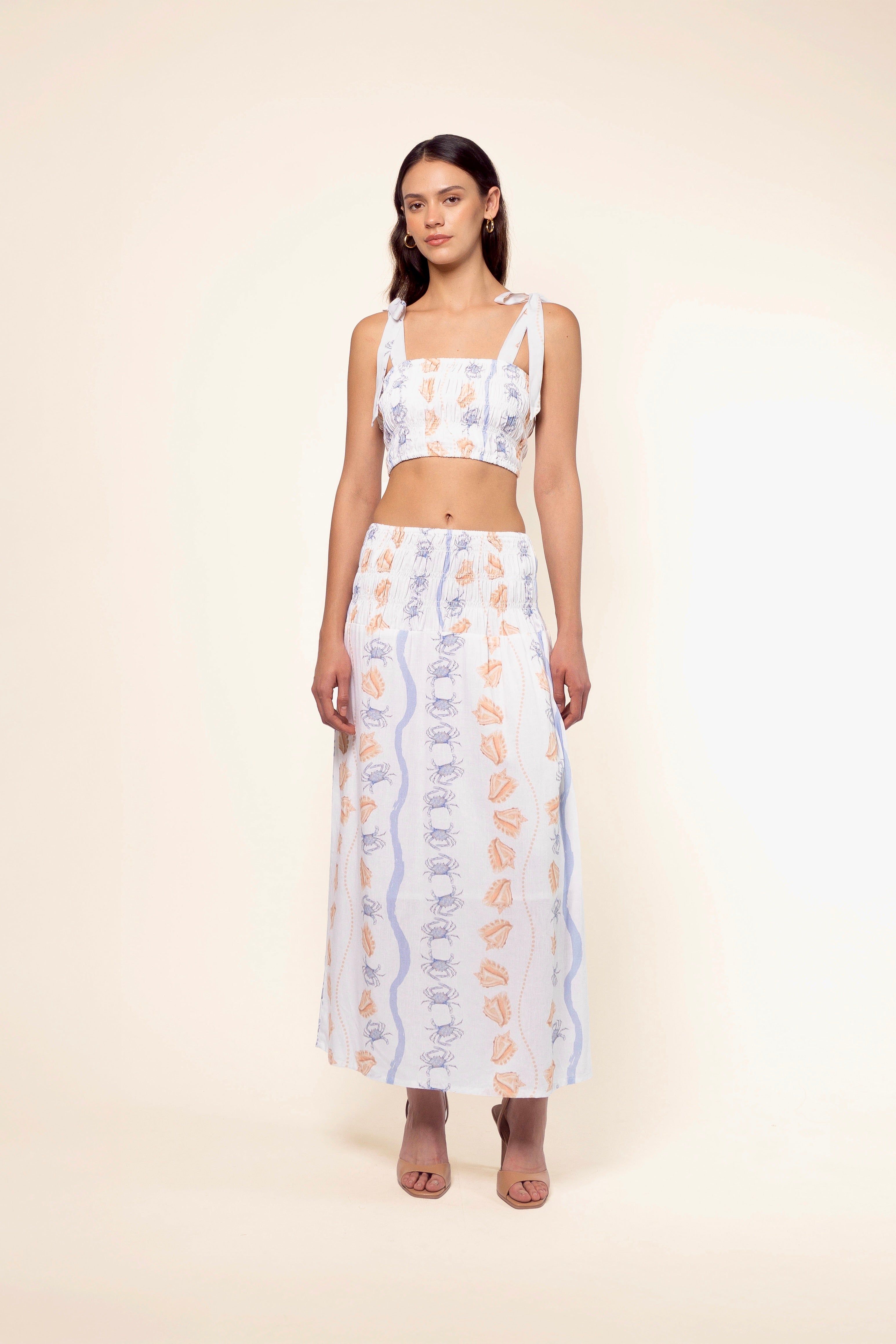CARACOLA CROP TOP LINO