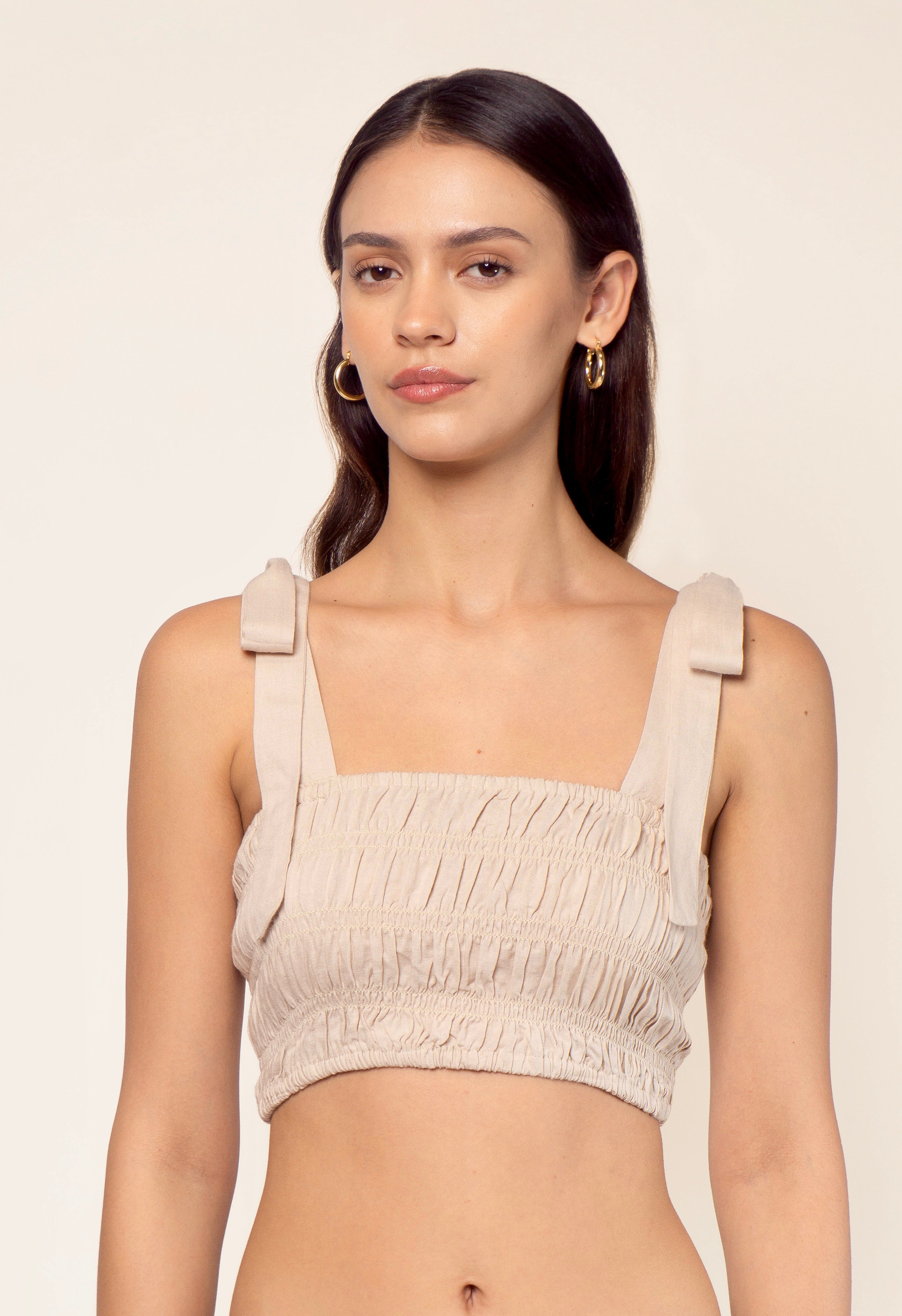 AMARANTA CROP TOP LINO