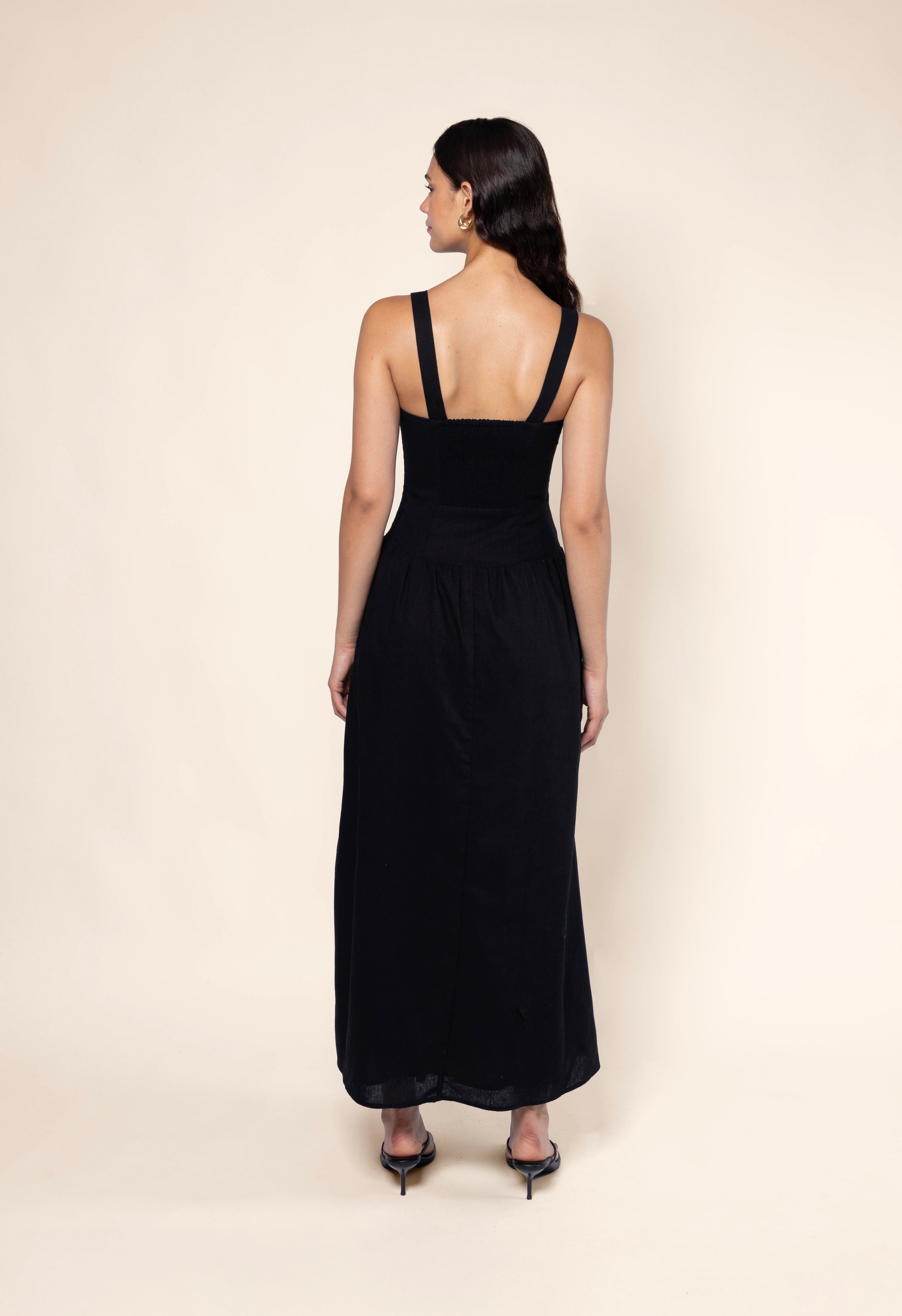 NATIVA LINEN MAXI DRESS