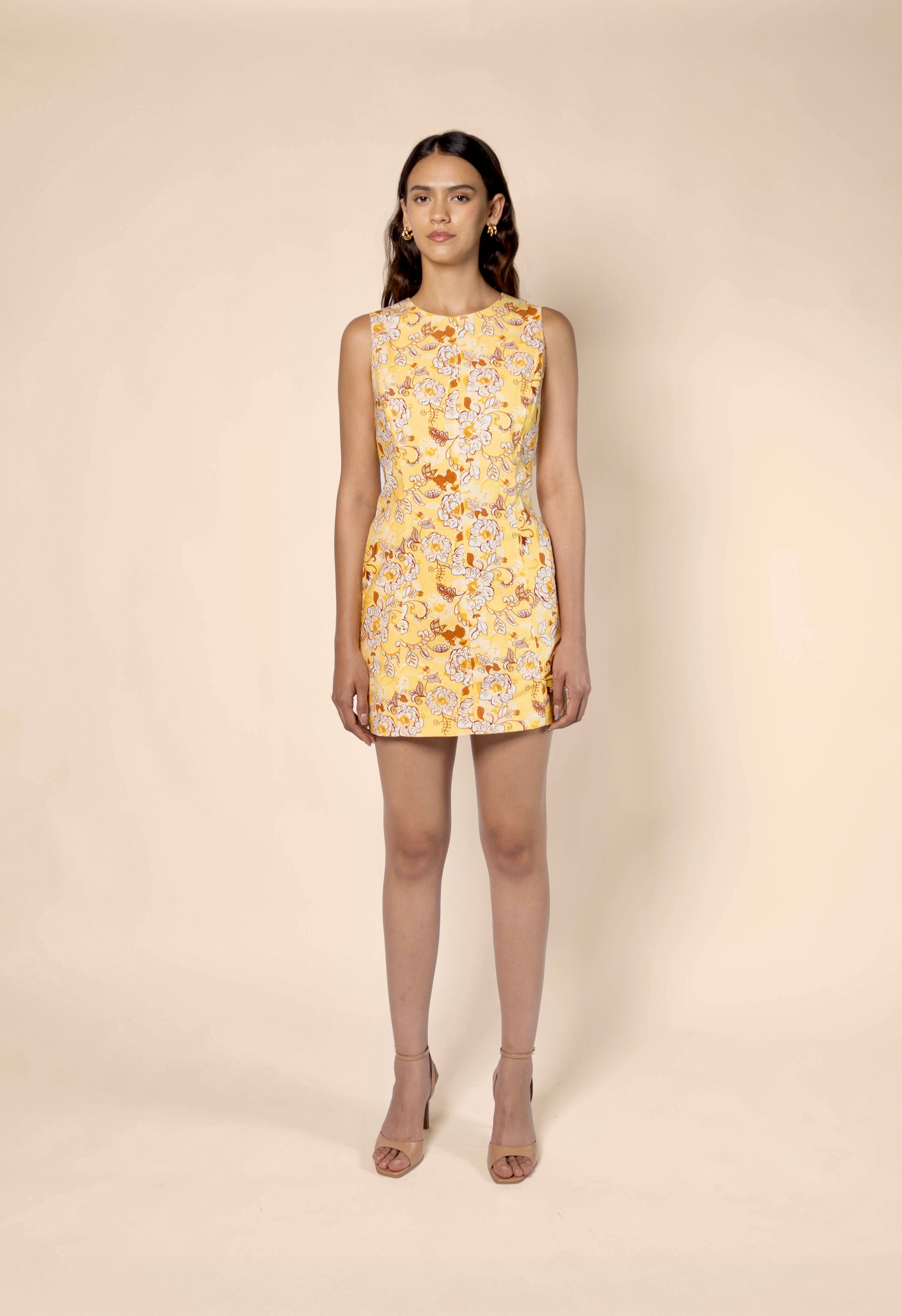 FLORETTA LINEN MINI DRESS